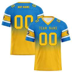 Custom Blue Yellow Los Angeles Football Jersey and Hat Combo Offer Personalized Combo ZH-D020326-22