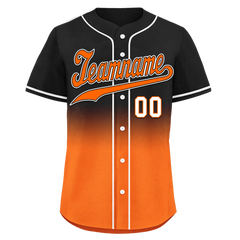 Custom Black Orange Fade Fashion Personalized Authentic Baseball Jersey BSBJ01-D0a70ce