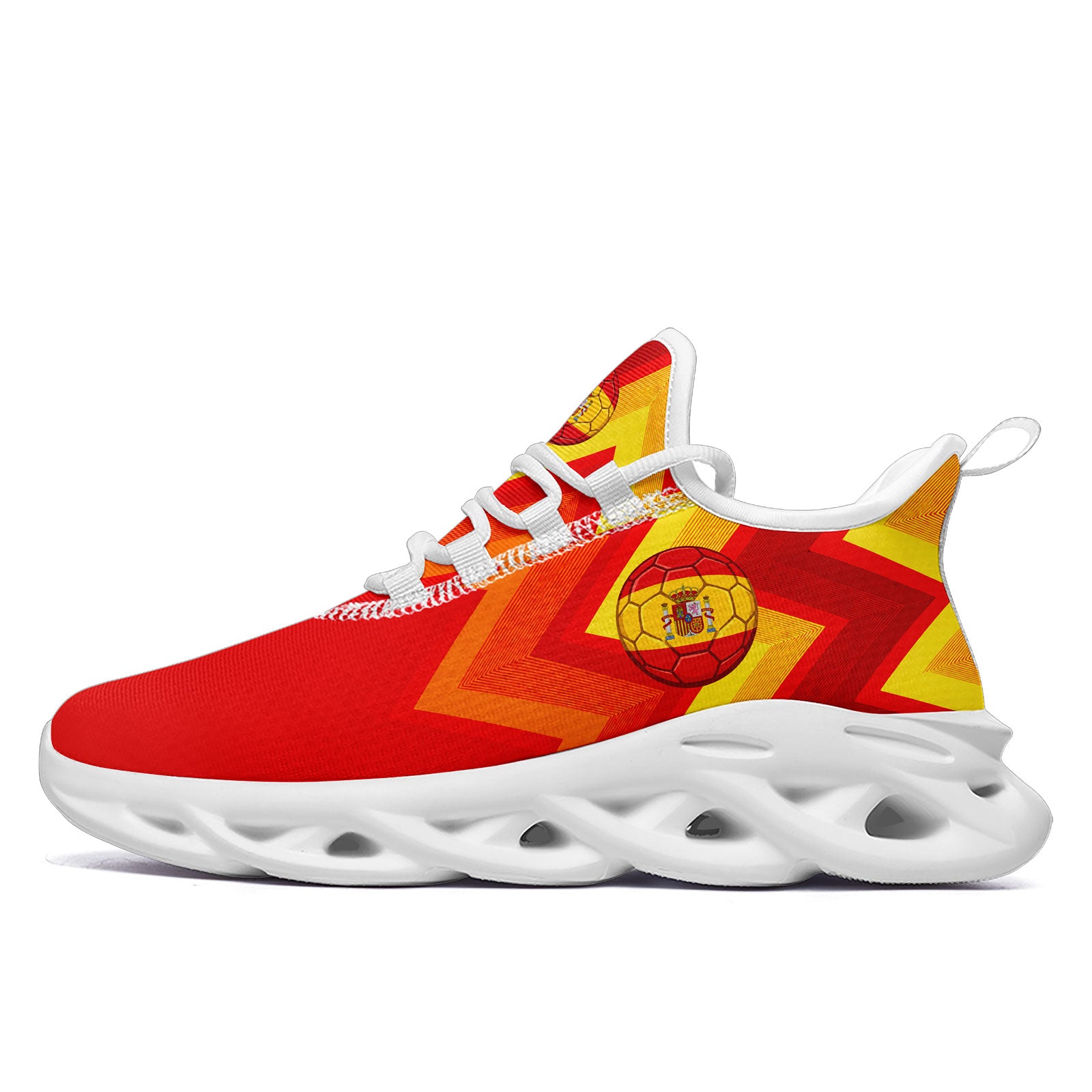 Custom 2026 World Cup Spain Sneakers DIY Country Flag Running Shoes Lightweight Sport Shoes Gift for Football Fans Personalized Team Name and Logo FN003-F027068-4