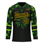 Custom Four-leaf clover Personalized Hockey Jersey HCKJ01-E0615-8