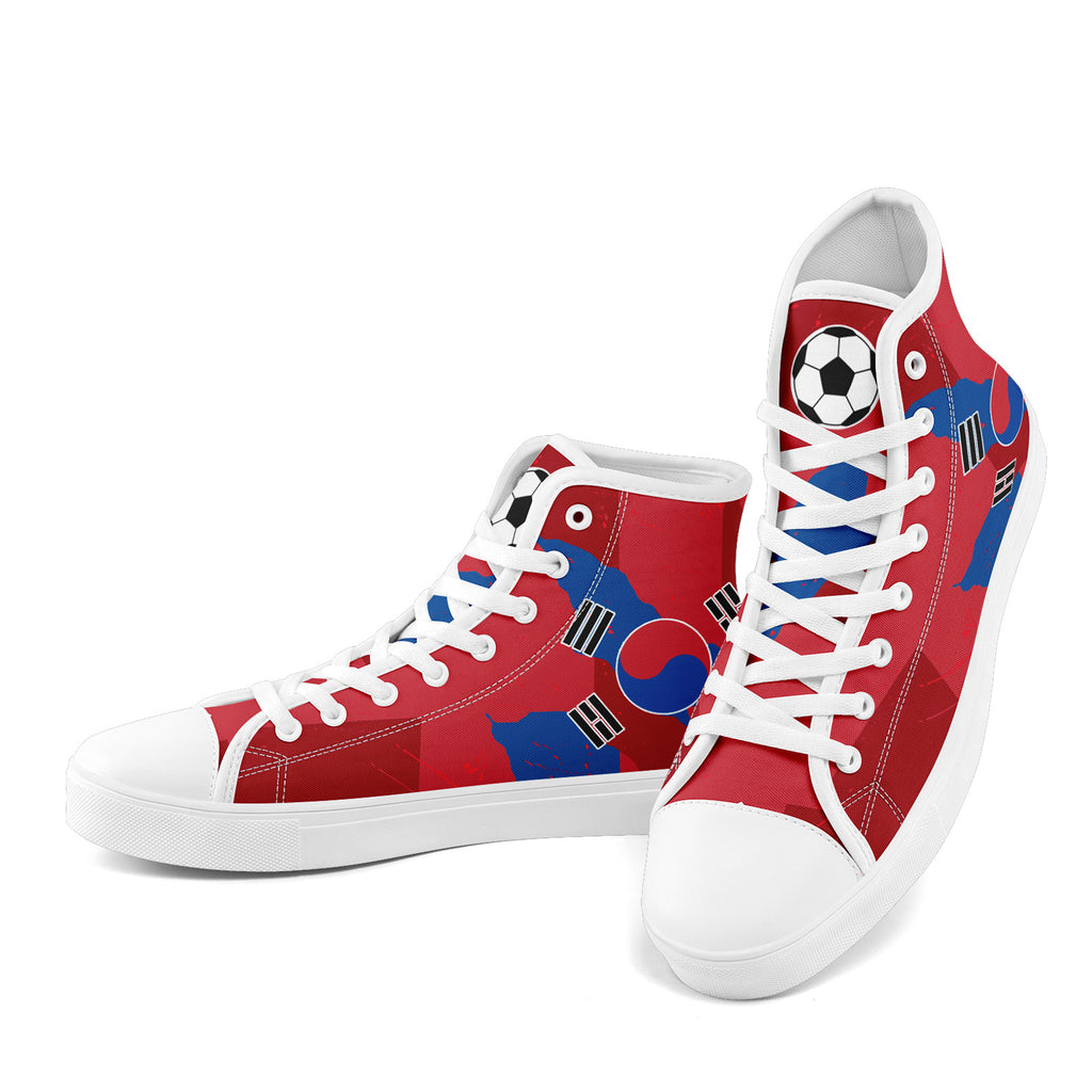 Custom South Korea 2026 World Cup Sneakers DIY Country Flag Running Shoes Lightweight Sport Shoes Gift for Football Fans Personalized Team Name and Logo FN024-F009070-1