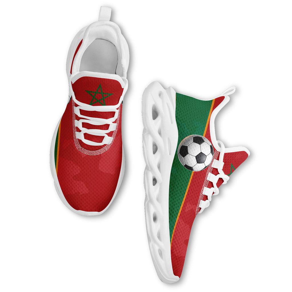 Custom Morocco 2026 World Cup Sneakers DIY Country Flag Running Shoes Lightweight Sport Shoes Gift for Football Fans Personalized Team Name and Logo FN003-F009073-3