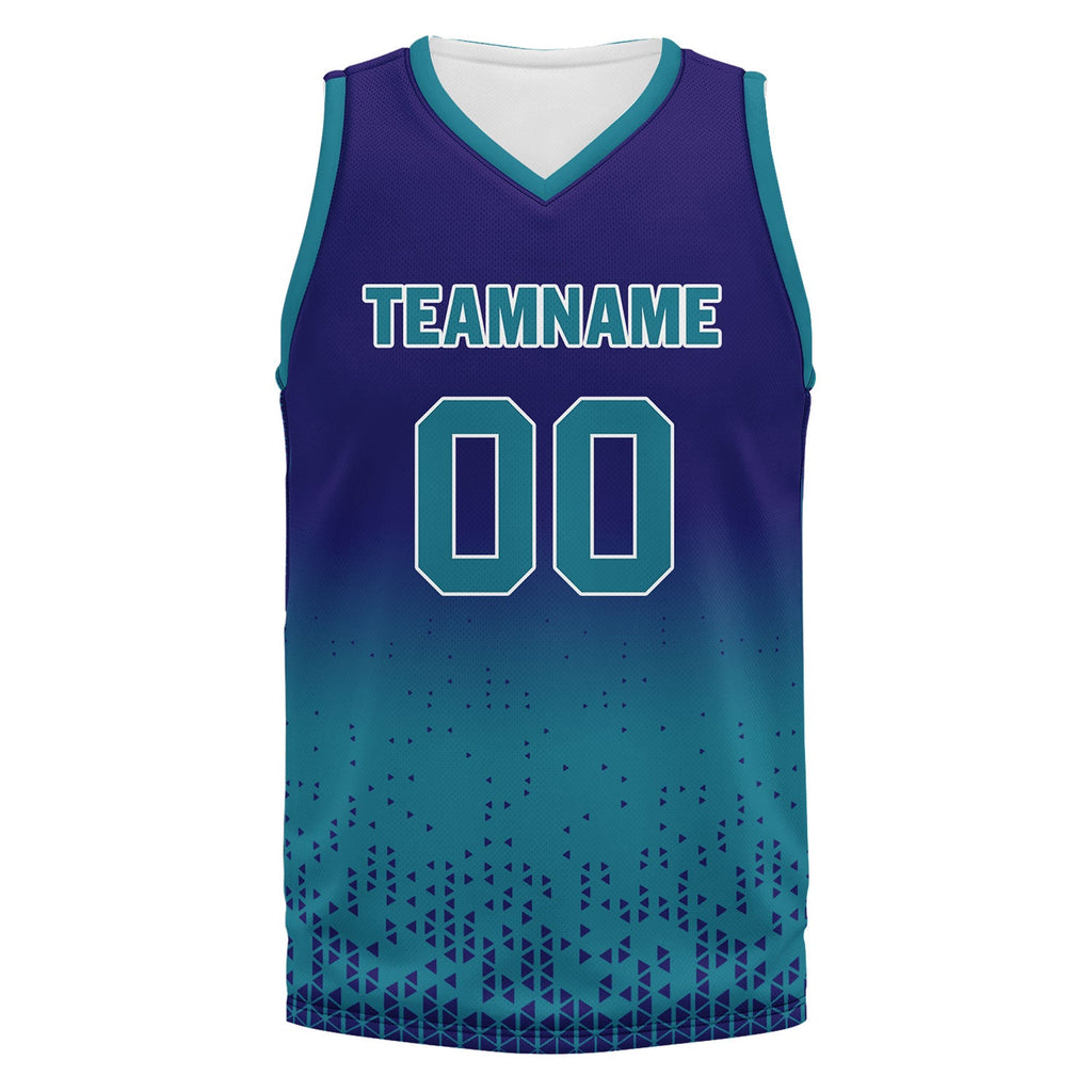 Custom Blue Fade Fashion Sports Uniform Basketball Jersey BBJ01-D020102-9
