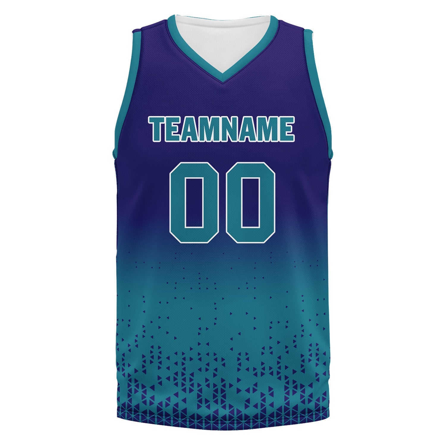 Custom Blue Fade Fashion Sports Uniform Basketball Jersey BBJ01-D020102-9