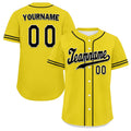 Custom Yellow Classic Style Black Personalized Authentic Baseball Jersey UN002-bd0b00d8-b7
