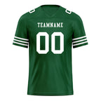 Custom Green White Striped Sleeves Personalized Authentic Football Jersey FBJ02-D06036