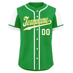 Custom Green White Raglan Sleeves Personalized Authentic Baseball Jersey BSBJ01-D017192