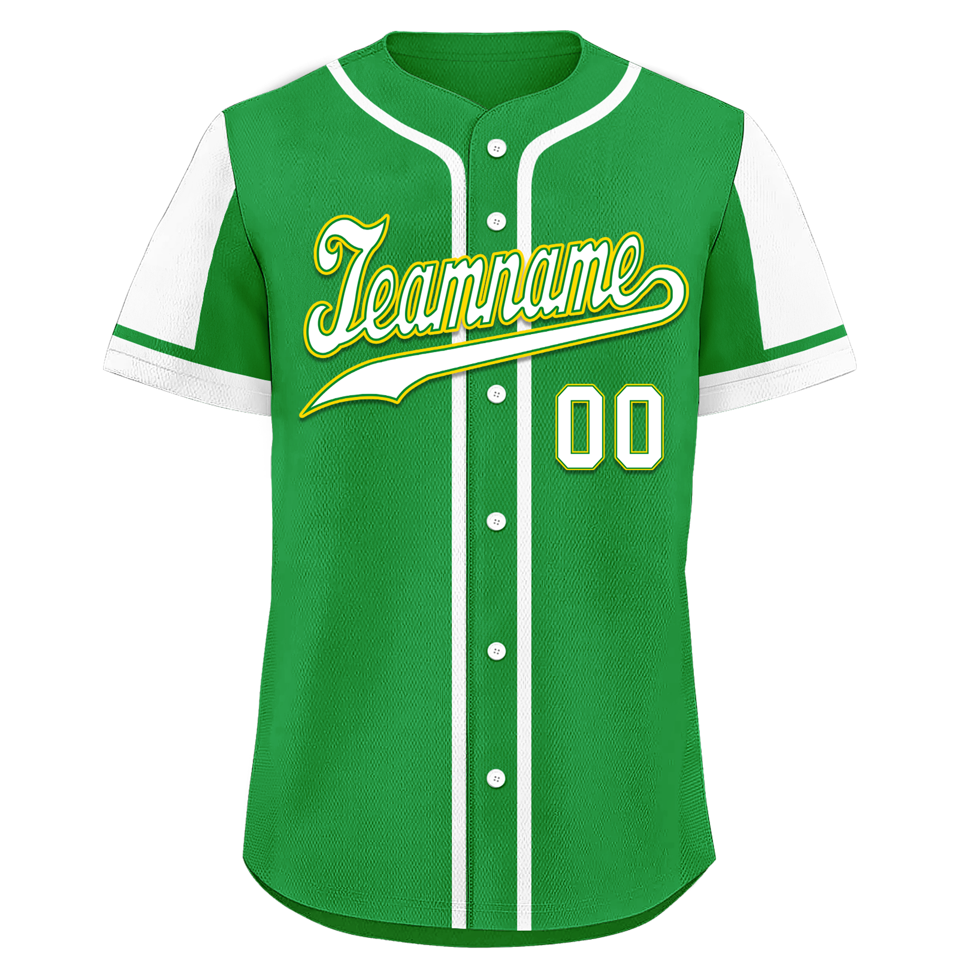 Custom Green White Raglan Sleeves Personalized Authentic Baseball Jersey BSBJ01-D017192