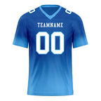 Custom Blue Pink Fade Fashion Personalized Authentic Football Jersey FBJ02-D06091