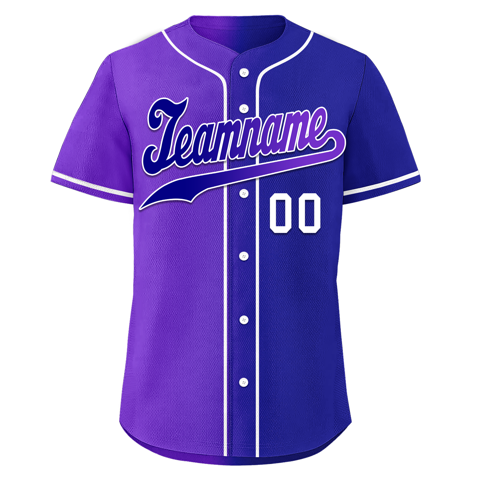Custom Purple Blue Gradient Fashion Personalized Authentic Baseball Jersey BSBJ01-D0a7a0b