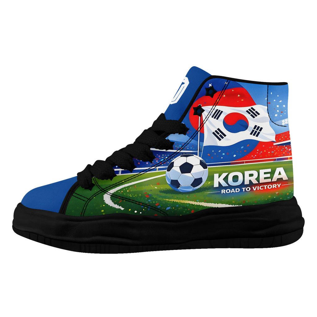 Custom South Korea 2026 World Cup Sneakers DIY Country Flag Running Shoes Lightweight Sport Shoes Gift for Football Fans Personalized Team Name and Logo FN039-F009106-4