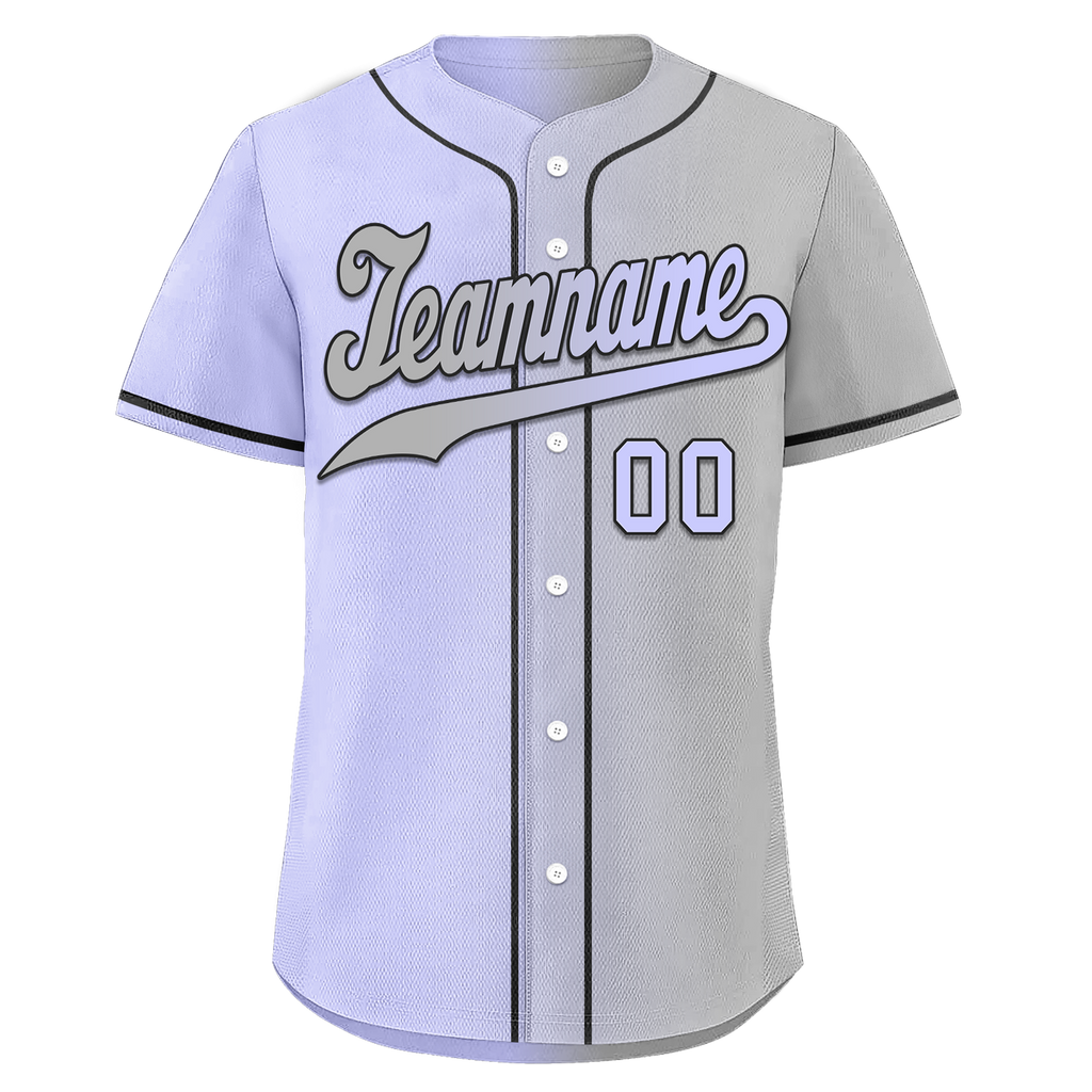 Custom Purple Grey Gradient Fashion Personalized Authentic Baseball Jersey BSBJ01-D0a7a0f