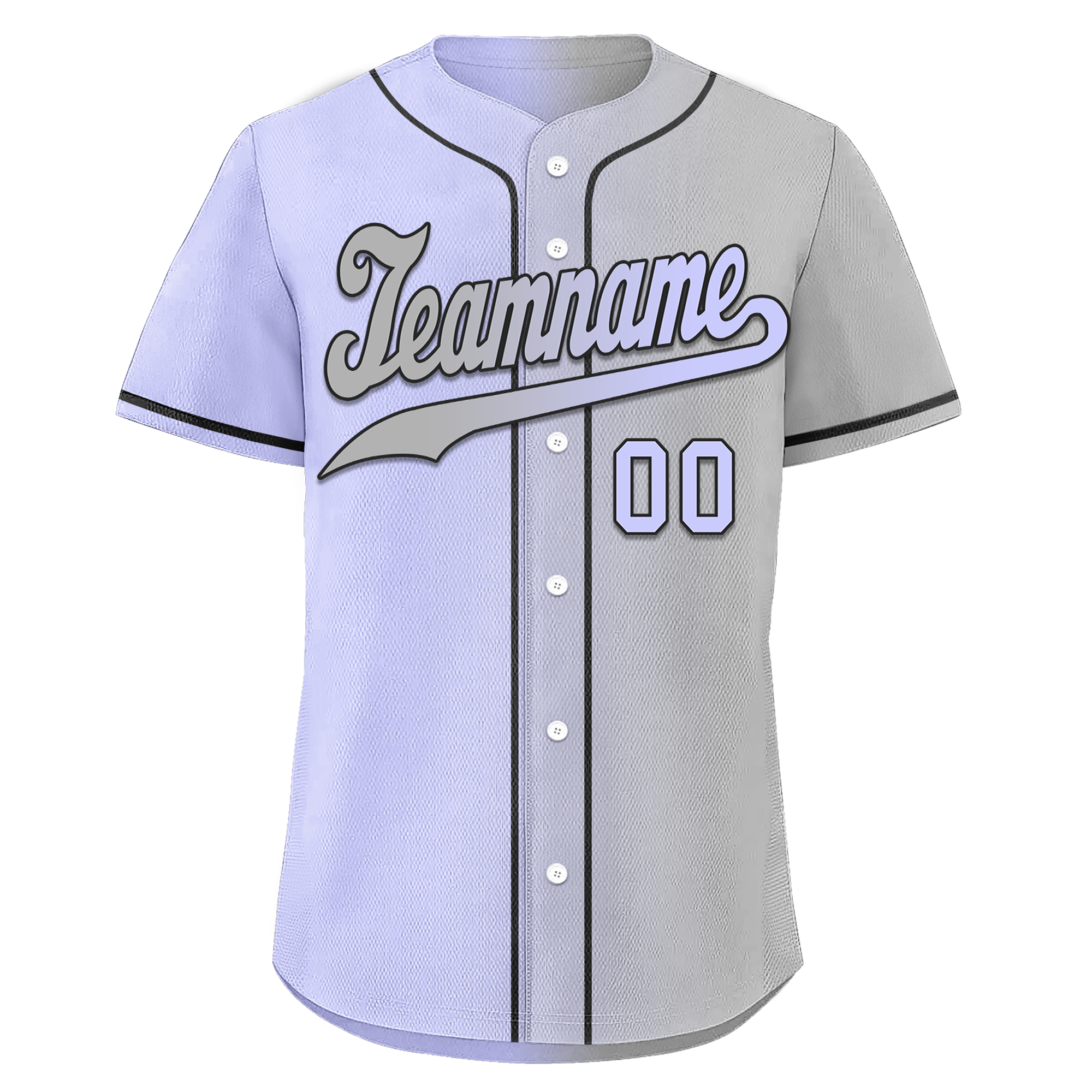 Custom Purple Grey Gradient Fashion Personalized Authentic Baseball Jersey BSBJ01-D0a7a0f