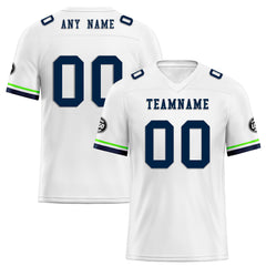 Custom White Seattle Personalized Authentic Football Jersey FBJ02-D020263-27