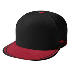 Custom Black Red Atlanta Hat Sport Design Cap Stitched Adjustable Personalized PR067B-D020261-3