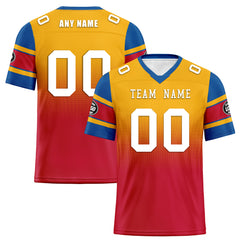 Custom Yellow Red Pittsburgh Personalized Authentic Football Jersey FBJ02-D020249-30