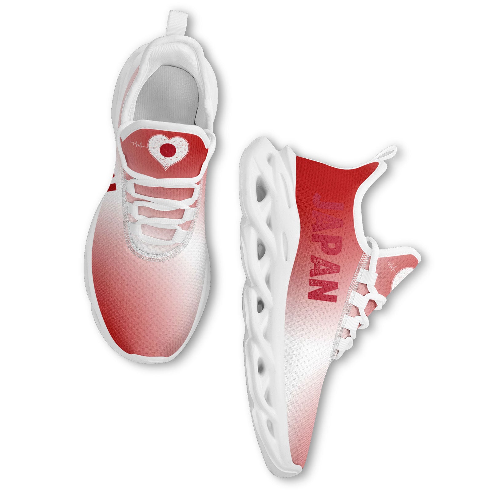 Custom Japan 2026 World Cup Sneakers DIY Country Flag Running Shoes Lightweight Sport Shoes Gift for Football Fans Personalized Team Name and Logo FN003-F025044-2