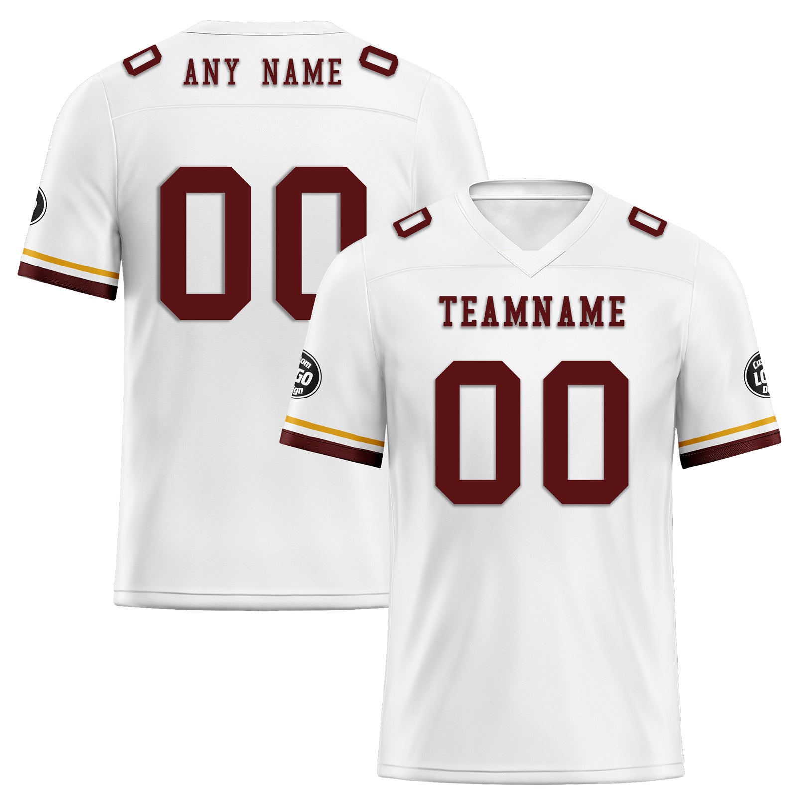 Custom Red Yellow White Washington Football Jersey and Firesoul Sports Shoes Combo Offer Personalized Combo ZH-D020273-31