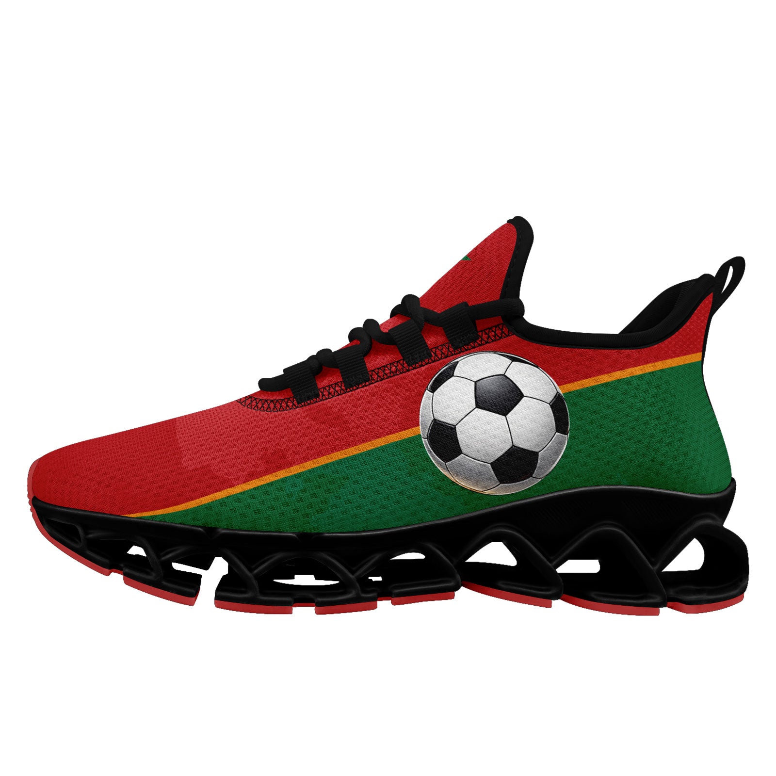 Custom Morocco 2026 World Cup Sneakers DIY Country Flag Running Shoes Lightweight Sport Shoes Gift for Football Fans Personalized Team Name and Logo FN003XD-F009086-3