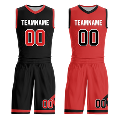 Custom Black White Classic Style Reversible Basketball Uniform Personalized COOLMAX BBJR-D017006