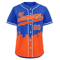 Custom Blue Orange City Edition Personalized Authentic Baseball Jersey BSBJ01-D017140