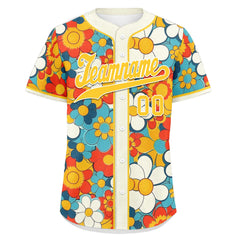 Custom Graffiti Pattern Abstract Floral Patterns Personalized Authentic Baseball Jersey BSBJ01-D020171-7