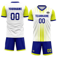 Custom White Yellow Soccer Sets Jersey Personalized SCJ101-D020131-8