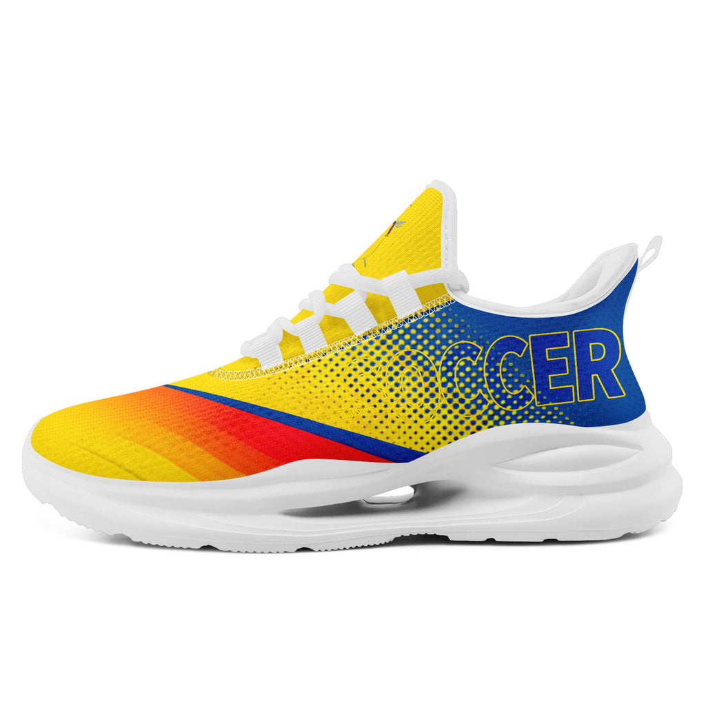 Custom Ecuador 2026 World Cup Sneakers DIY Country Flag Running Shoes Lightweight Sport Shoes Gift for Football Fans Personalized Team Name and Logo FN079-F009088-3