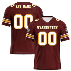 Custom Red Washington Personalized Authentic Football Jersey FBJ02-D020256-16