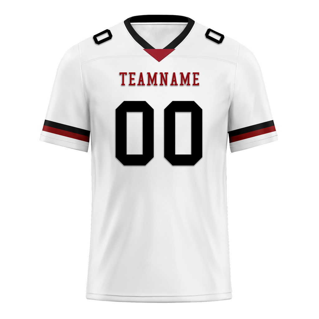 Custom White Black Classic Style Personalized Authentic Football Jersey FBJ02-bd0a700b