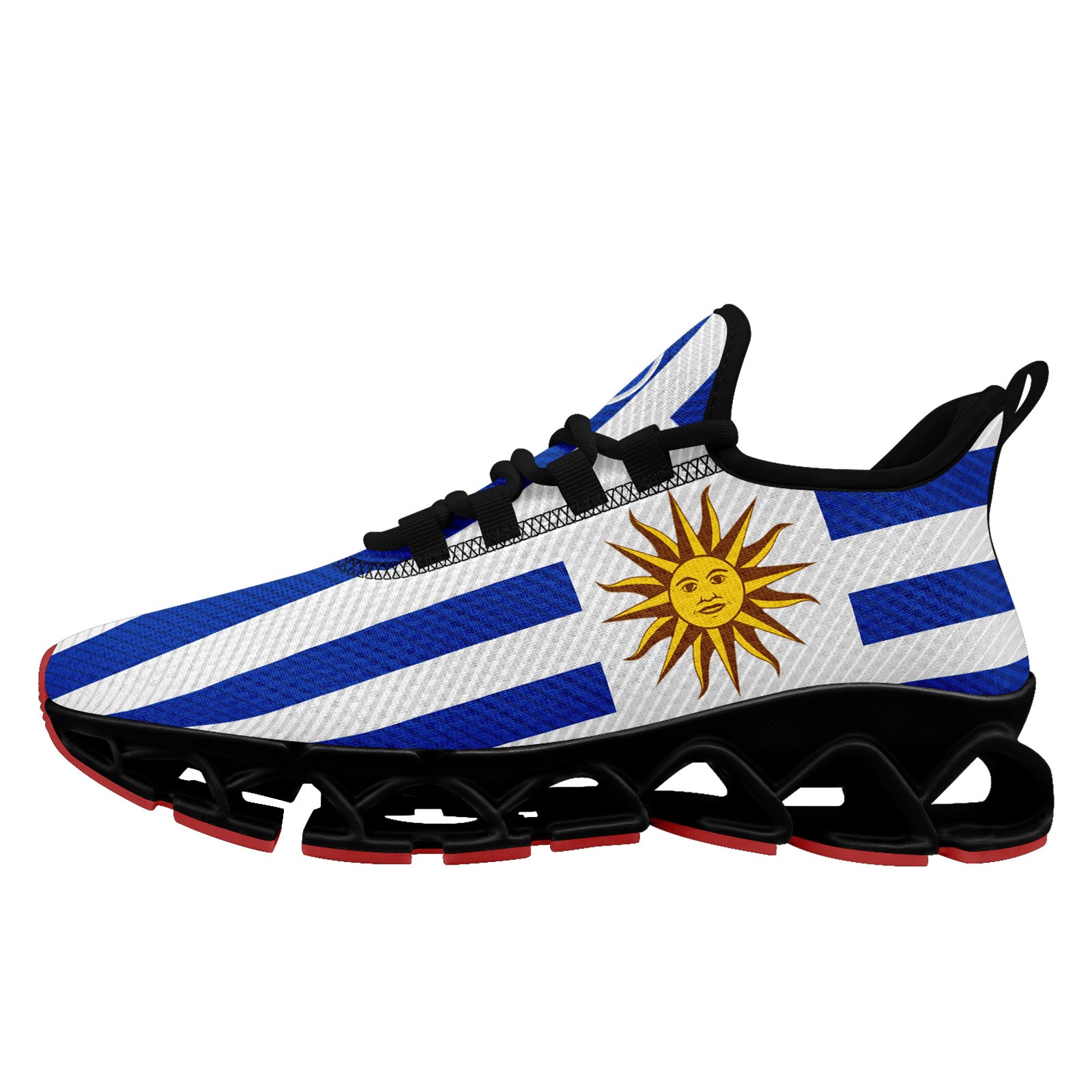 Custom Uruguay 2026 World Cup Sneakers DIY Country Flag Running Shoes Lightweight Sport Shoes Gift for Football Fans Personalized Team Name and Logo FN003XD-F009085-4