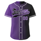 Custom Purple Black Gradient Fashion Personalized Authentic Baseball Jersey BSBJ01-D0a7090