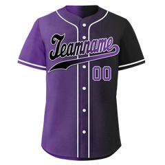 Custom Purple Black Gradient Fashion Personalized Authentic Baseball Jersey BSBJ01-D0a7090