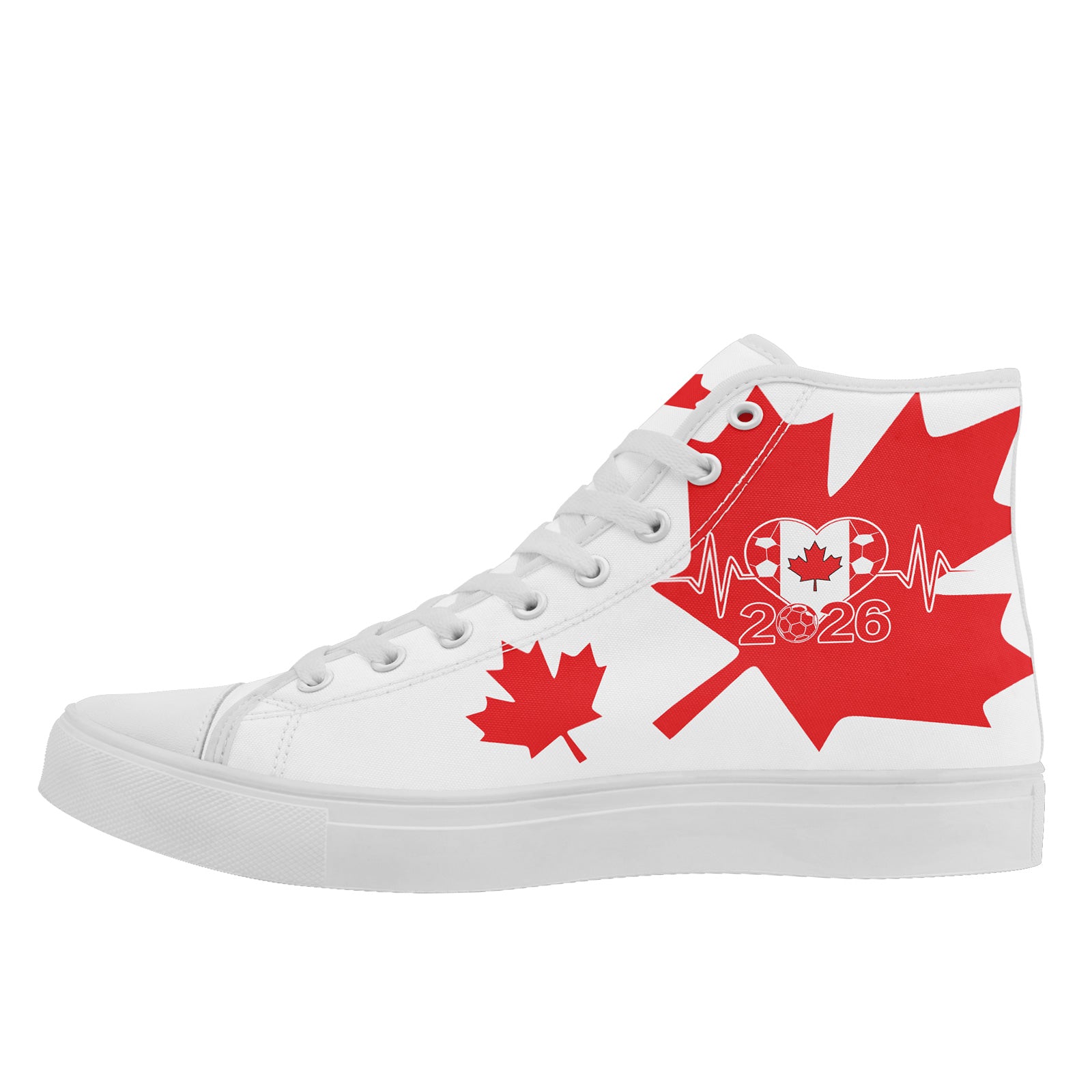Custom 2026 World Cup Canada Sneakers DIY Country Flag Running Shoes Lightweight Sport Shoes Gift for Football Fans Personalized Team Name and Logo FN024-F023064-4