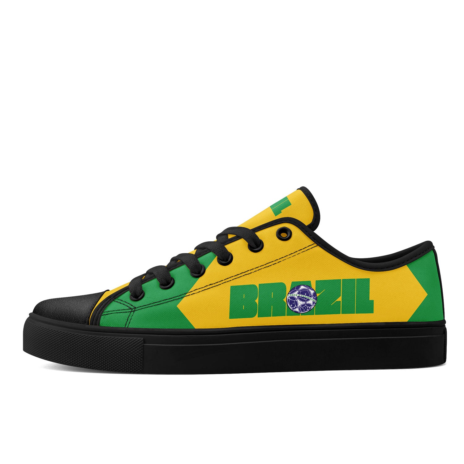 Custom 2026 World Cup Brazil Sneakers DIY Country Flag Running Shoes Lightweight Sport Shoes Gift for Football Fans Personalized Team Name and Logo FN027-F027054-2