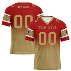 Custom Red Yellow San Francisco Football Jersey and Hat Combo Offer Personalized Combo ZH-D020326-25