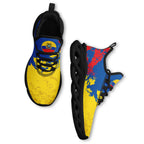 Custom Ecuador 2026 World Cup Sneakers DIY Country Flag Running Shoes Lightweight Sport Shoes Gift for Football Fans Personalized Team Name and Logo FN003-F009077-1