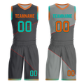 Custom Gray Classic Style Reversible Basketball Uniform Personalized Ordinary BBJR-D017024