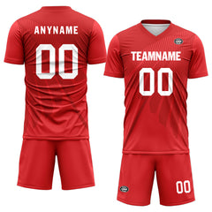 Custom Red Soccer Sets Jersey Personalized SCJ101-D28018