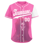 Custom Pink White Skull Fashion Personalized Authentic Baseball Jersey BSBJ01-D017151