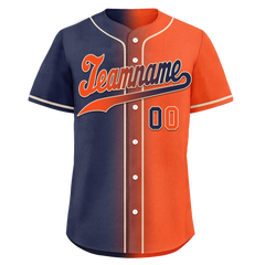 Custom Blue Orange Gradient Fashion Personalized Authentic Baseball Jersey BSBJ01-D0a7089