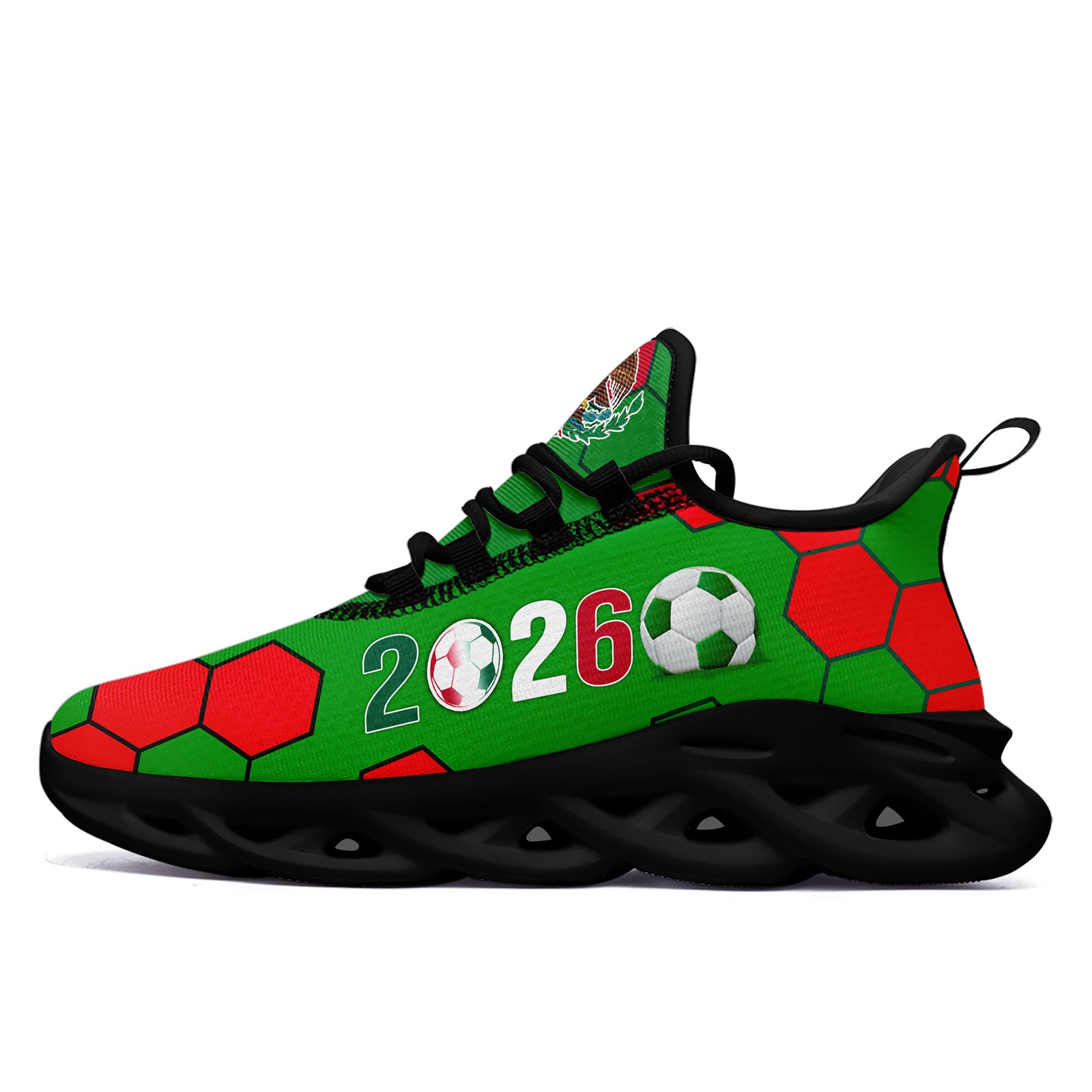 Custom 2026 World Cup Mexico Sneakers DIY Country Flag Running Shoes Lightweight Sport Shoes Gift for Football Fans Personalized Team Name and Logo FN003-F023075-2