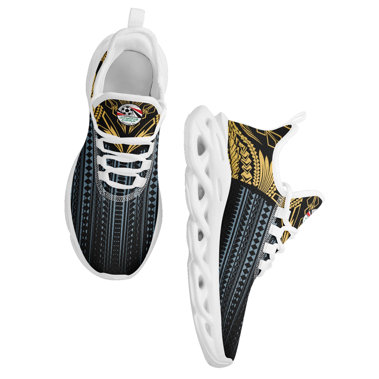 Custom Egypt 2026 World Cup Sneakers DIY Country Flag Running Shoes Lightweight Sport Shoes Gift for Football Fans Personalized Team Name and Logo FN003-F020041-3