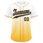 Custom White Yellow Fade Fashion Personalized Authentic Baseball Jersey BSBJ01-D0a70dc