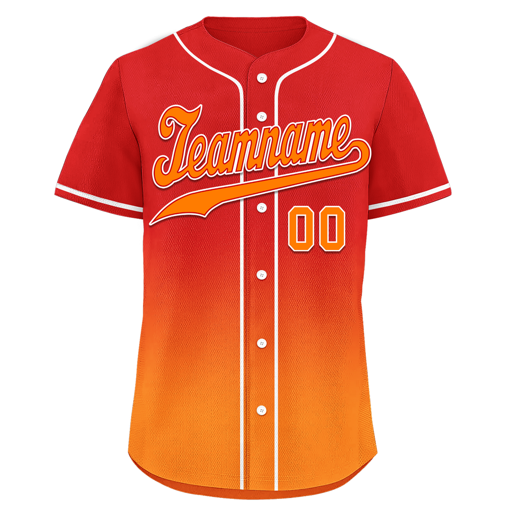 Custom Red Orange Fade Fashion Personalized Authentic Baseball Jersey BSBJ01-D0a70df