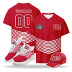 Custom 2026 World Cup Austria High Quality Soccer Stadium Version Jersey Sneakers Sports Shoes and Hat Combo Offer Personalized Team Name and Logo ZH-F027104-5