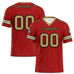 Custom Red San Francisco Football Jersey and Sports Shoes Combo Offer Personalized Combo ZH-D025008-22