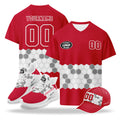 Custom 2026 World Cup Austria High Quality Soccer Stadium Version Jersey Sneakers Sports Shoes and Hat Combo Offer Personalized Team Name and Logo ZH-F027104-4