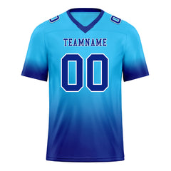 Custom Dark Blue Fade Fashion Personalized Authentic Football Jersey FBJ02-D06100