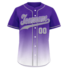 Custom Purple White Fade Fashion Personalized Authentic Baseball Jersey BSBJ01-D0a70eb